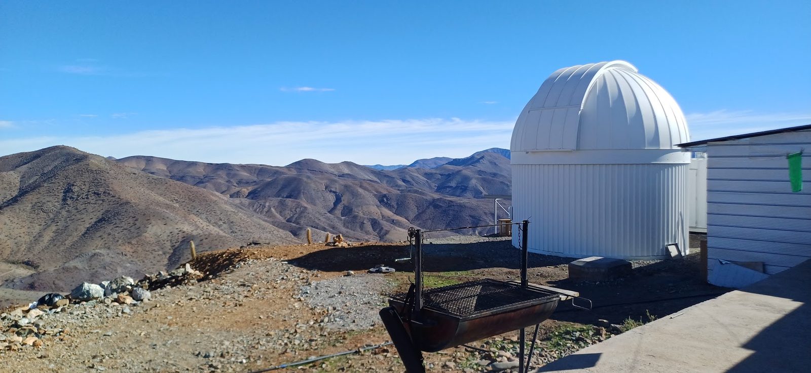 Mountain observatory dome at a remote astronomy site